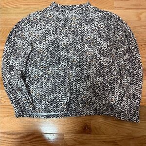 Studio Works Black and White Knit Top